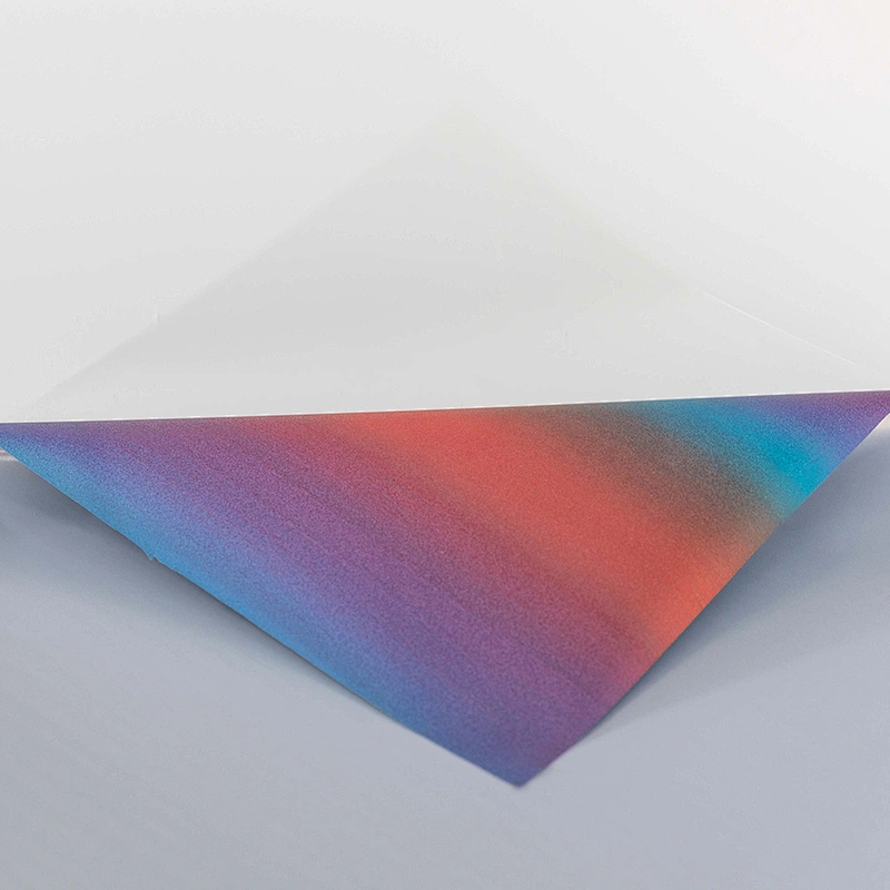 Reflective Rainbow Heat Transfer vinyl PU Iron on Vinyl for DIY T-Shirt Fabric