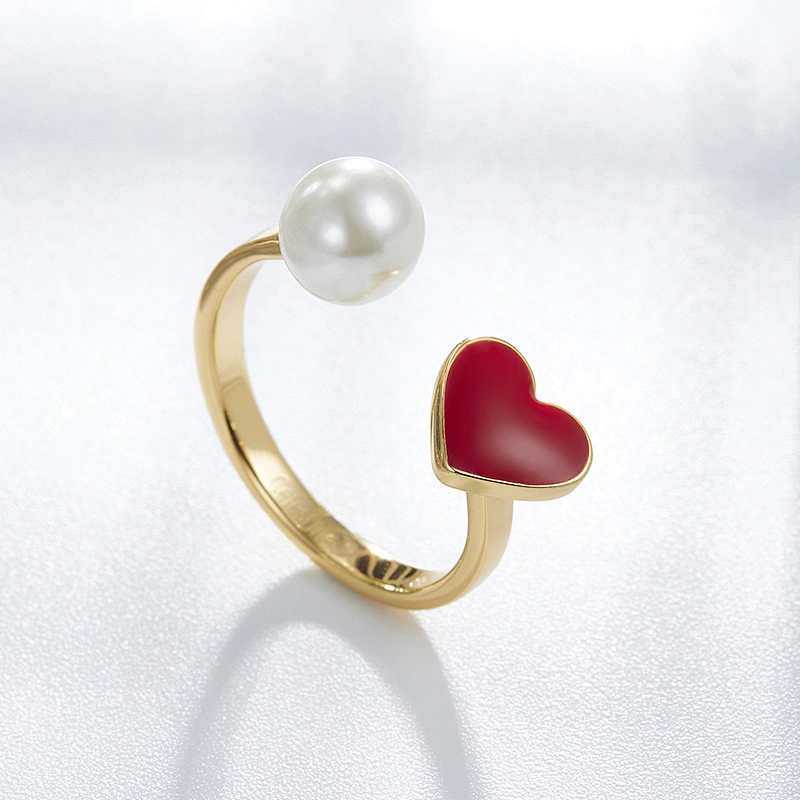 Drip love pearl ring