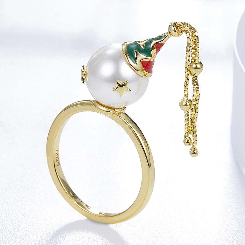 Christmas pearl ring