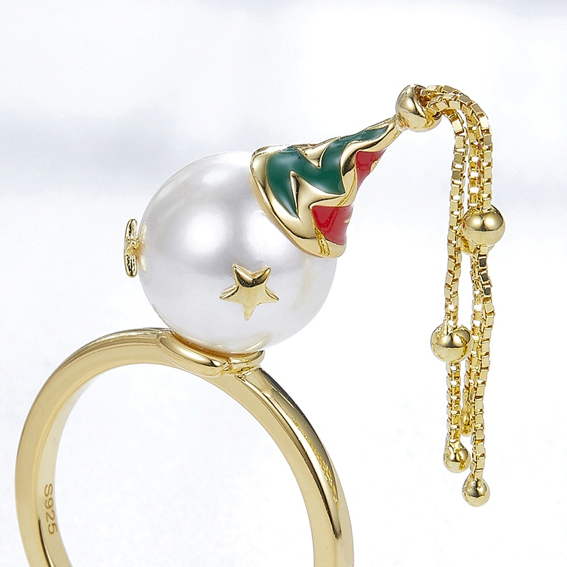 Christmas pearl ring