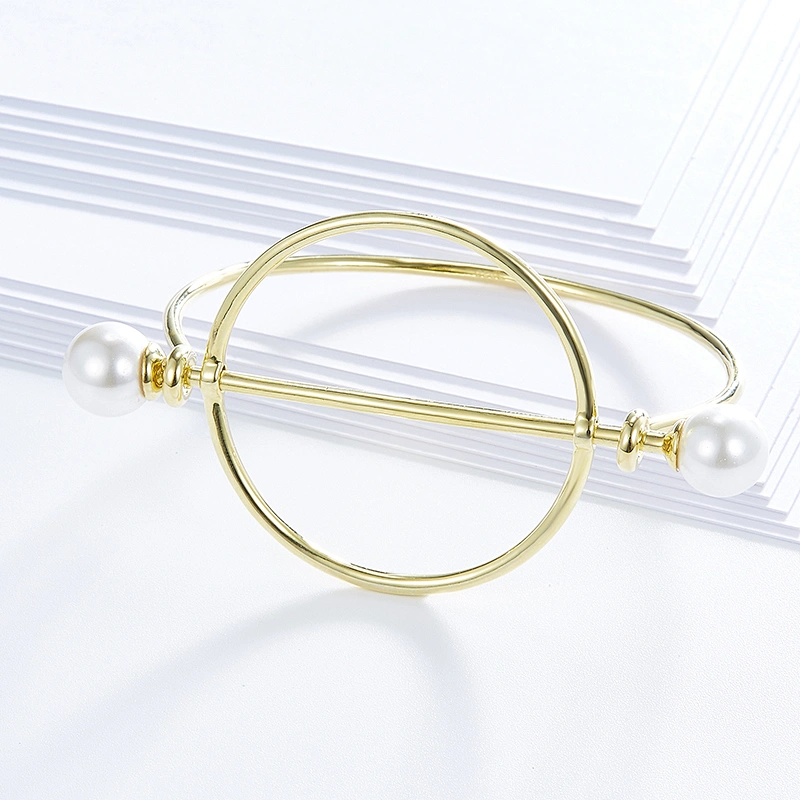 Turn the personality fashion pearl bangle,925 sterling silver