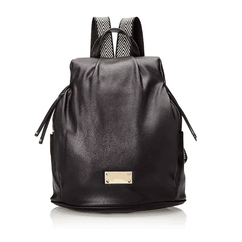 ME19189 Womens backpack black leather