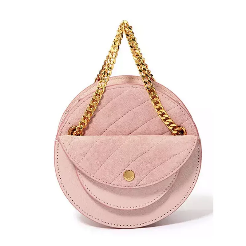 Pink round ladies crossbody bags