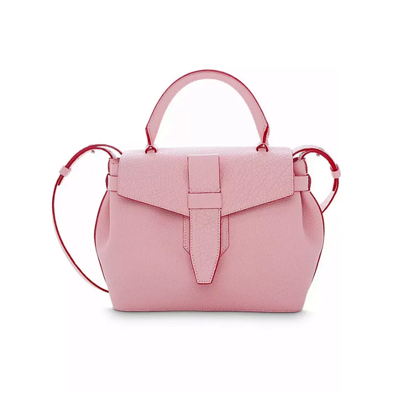 Pink Leather Crossbody Bag