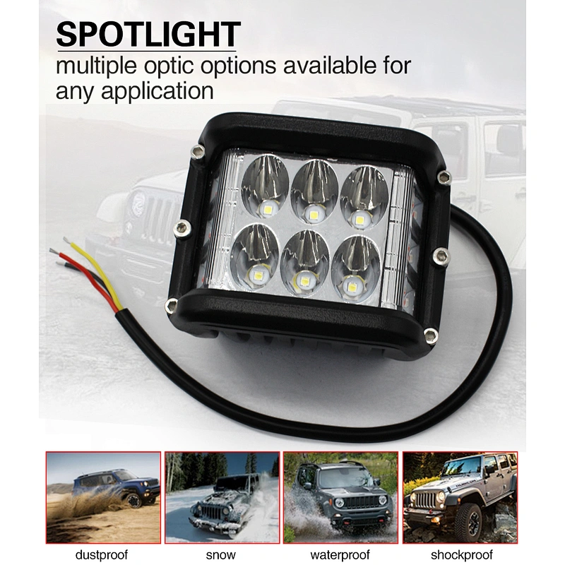 Dual Side Shooters 4 Inch 36W LED Work Light Cube Off Road White Amber Led Driving Light