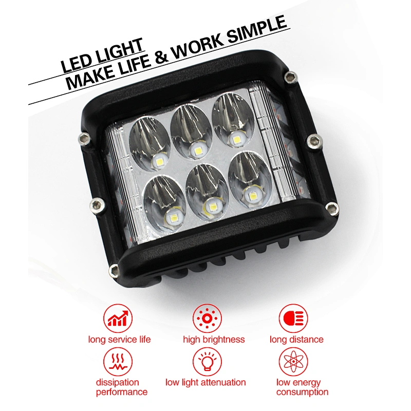Dual Side Shooters 4 Inch 36W LED Work Light Cube Off Road White Amber Led Driving Light