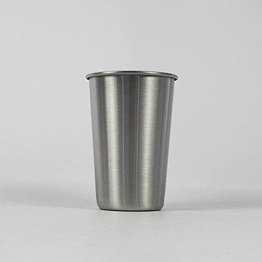 16oz single wall stainless steel roll edge pint cup