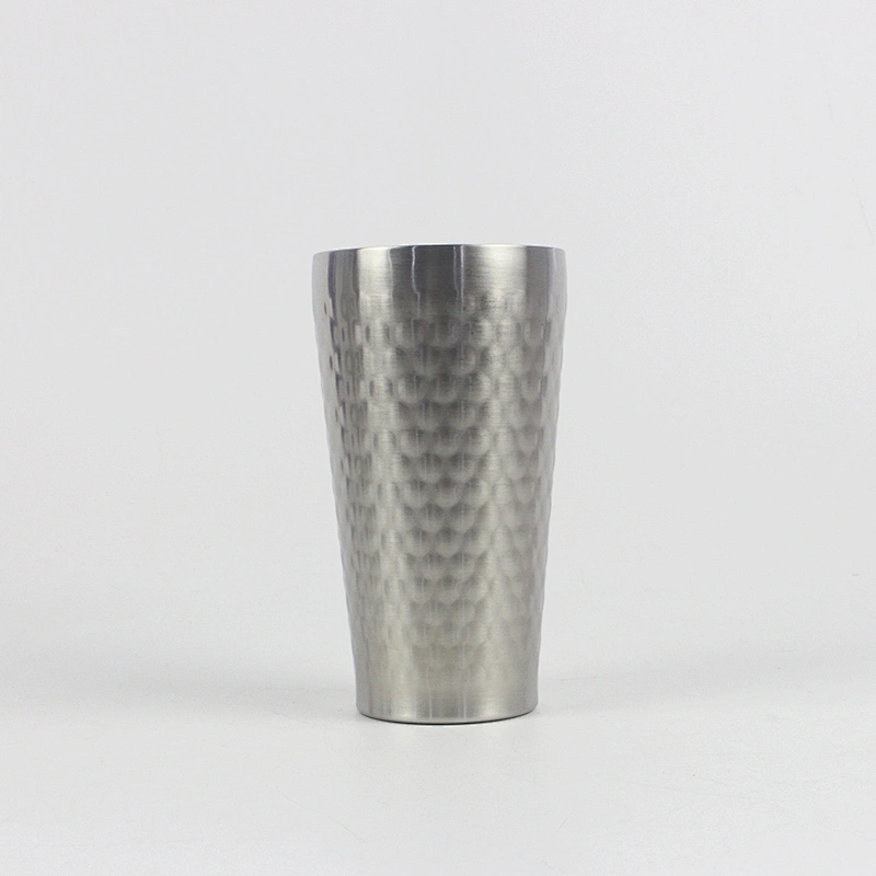 350ml double wall vacuum insulated stainless steel beer mug with hammer