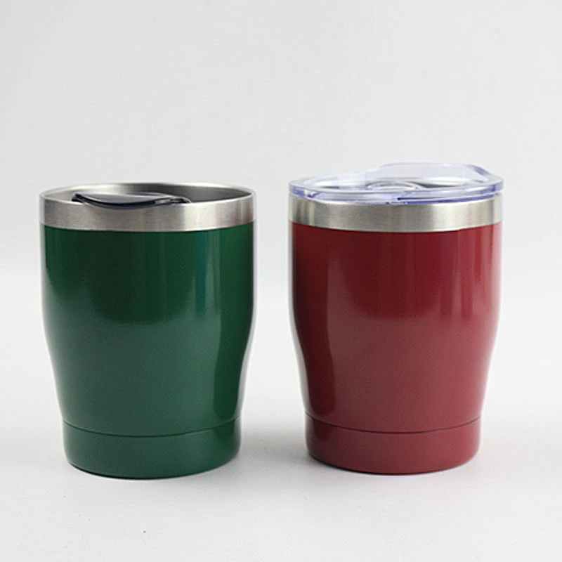 350ml double wall vacuum insulated stainless steel beer mug with slide lid