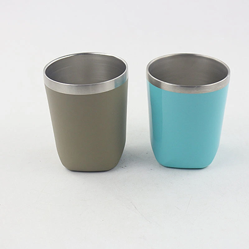 200ml double wall vacuum insulated stainless steel mug with painting color