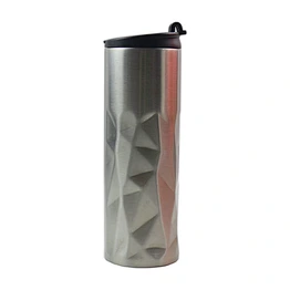 480ml double wall vacuum insulated thermos stainless steel special shape coffee mug with plastic lid