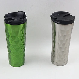 480ml double wall vacuum insulated stainless steel painting color coffee mug with hammer pattern