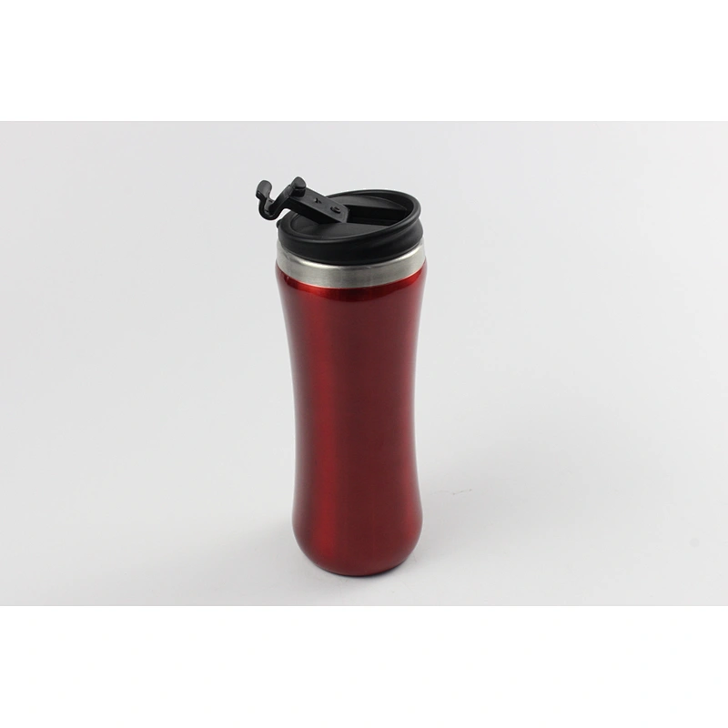 450ml double wall vacuum insulated stainless steel red painting color bottle with lid