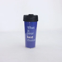 400ml double wall plastic cup with silck logo