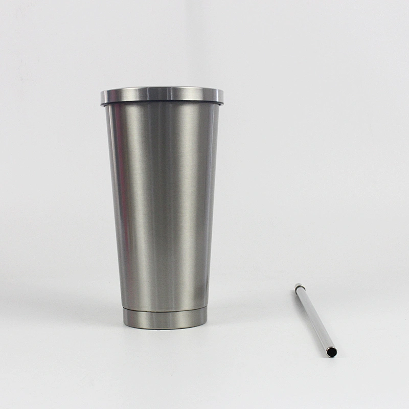 480ml double wall vacuum insulated stainless steel straw tumbler with painting color