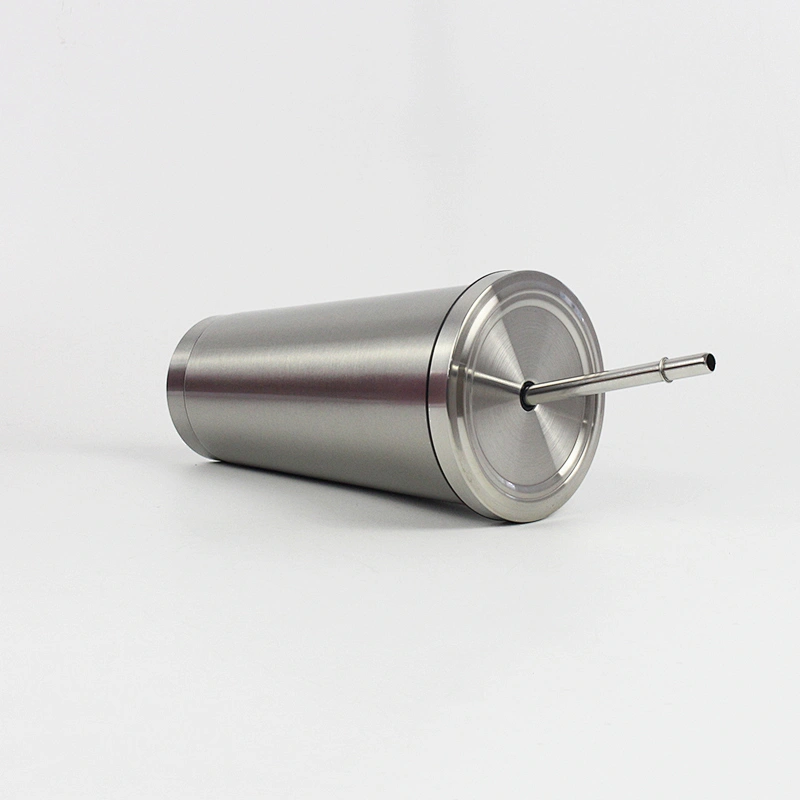 480ml double wall vacuum insulated stainless steel straw tumbler with painting color