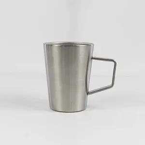 8oz double wall stainless steel mug with handle