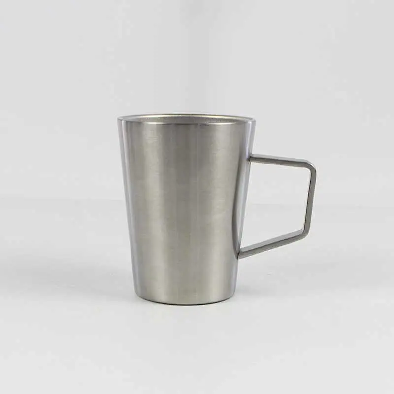8oz double wall stainless steel mug with handle