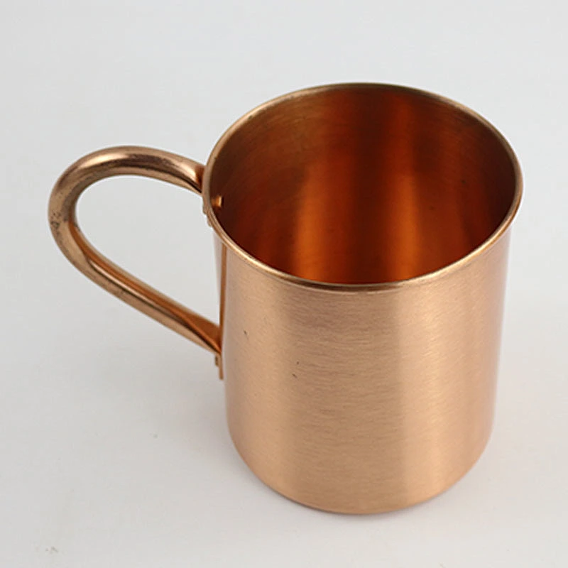 400ml roll edge pure copper mug with handle