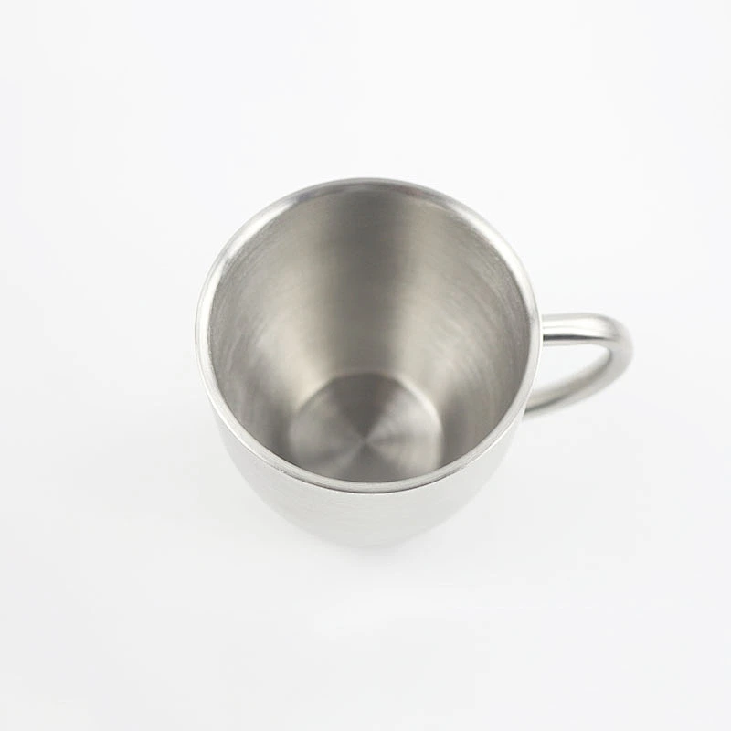 300ml double wall stainless steel mug with handle