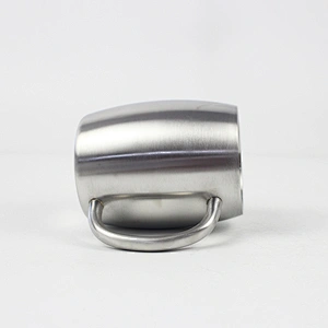 420ml double wall stainless steel barrel shape mug with handle