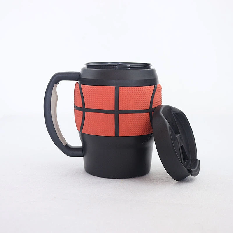 ball shape dounle wall vacuum mug with ball pattern