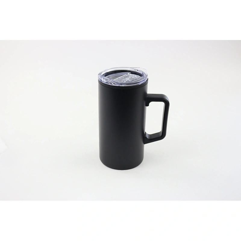 600ml plastic coffee mug with plastic handle and lid