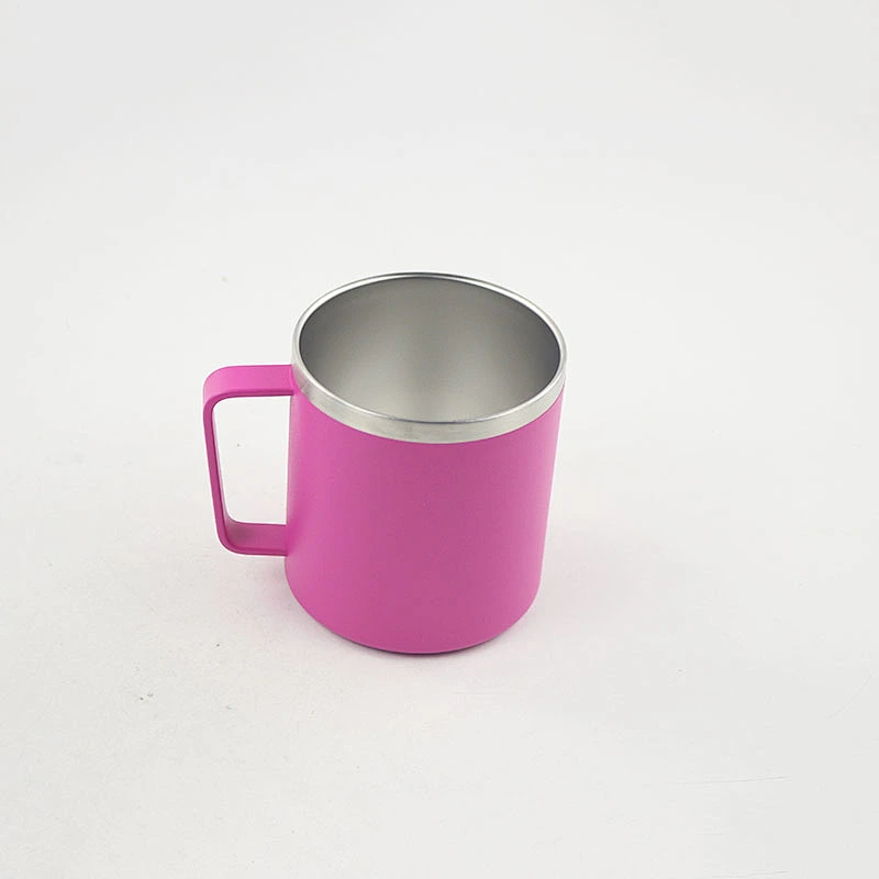 400ml double wall stainless steel vacuum insulated mug with handle