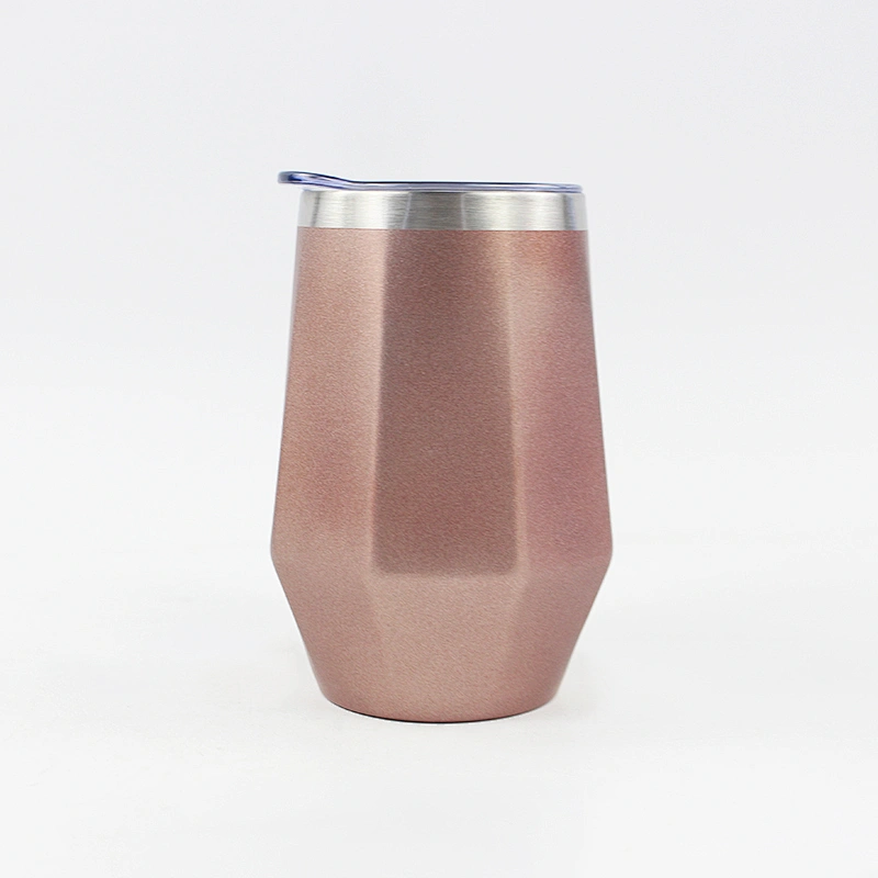12oz double wall vacuum insulated wine tumbler