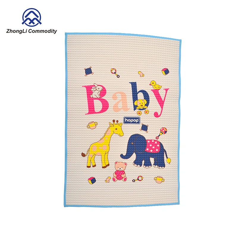 Cute Cartoon Waterproof Breathable Air Filled Rubber Cot Sheet