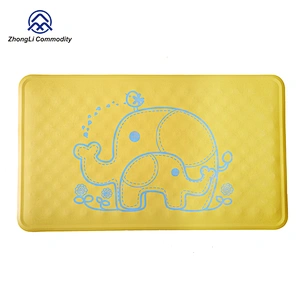 Printing Skid Resistance Cartoon Rubber Bath Mat For Shower