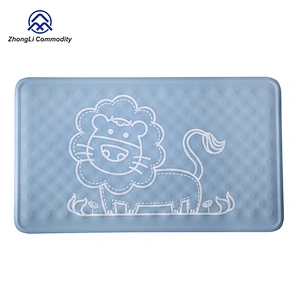 Printing Skid Resistance Cartoon Rubber Bath Mat For Shower