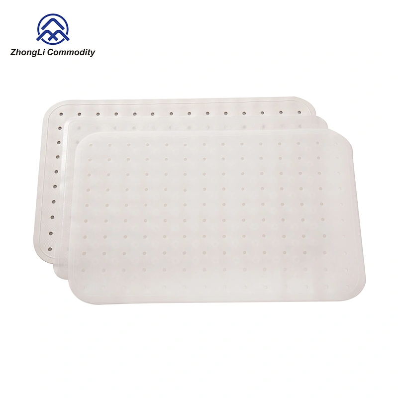Transparent Silicone Bathtub Mat Anti Slip Bath Mat