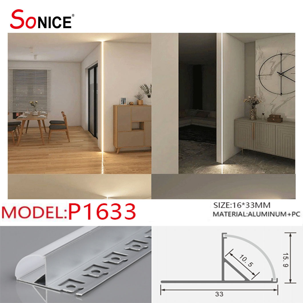 wall corner profile linear light