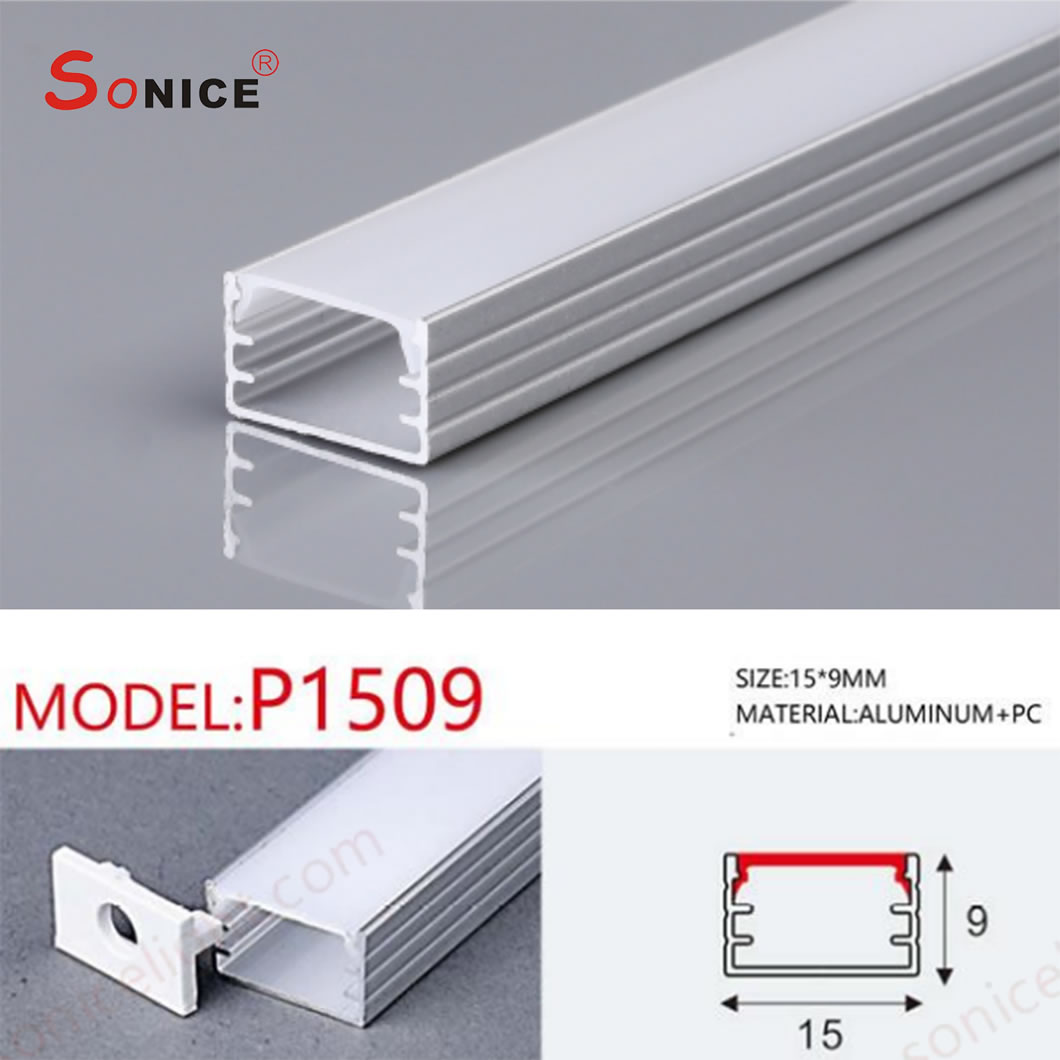 outside, surface mountedLED profile with LED strip