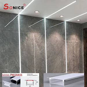 outside, surface mountedLED profile with LED strip