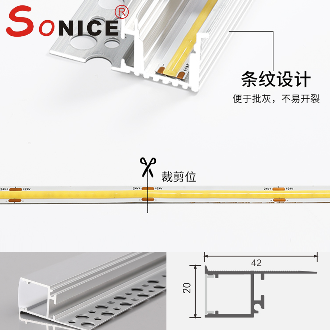 Ceiling corner reflective profile