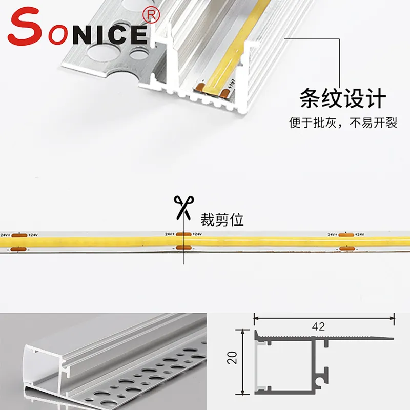 Ceiling corner reflective profile