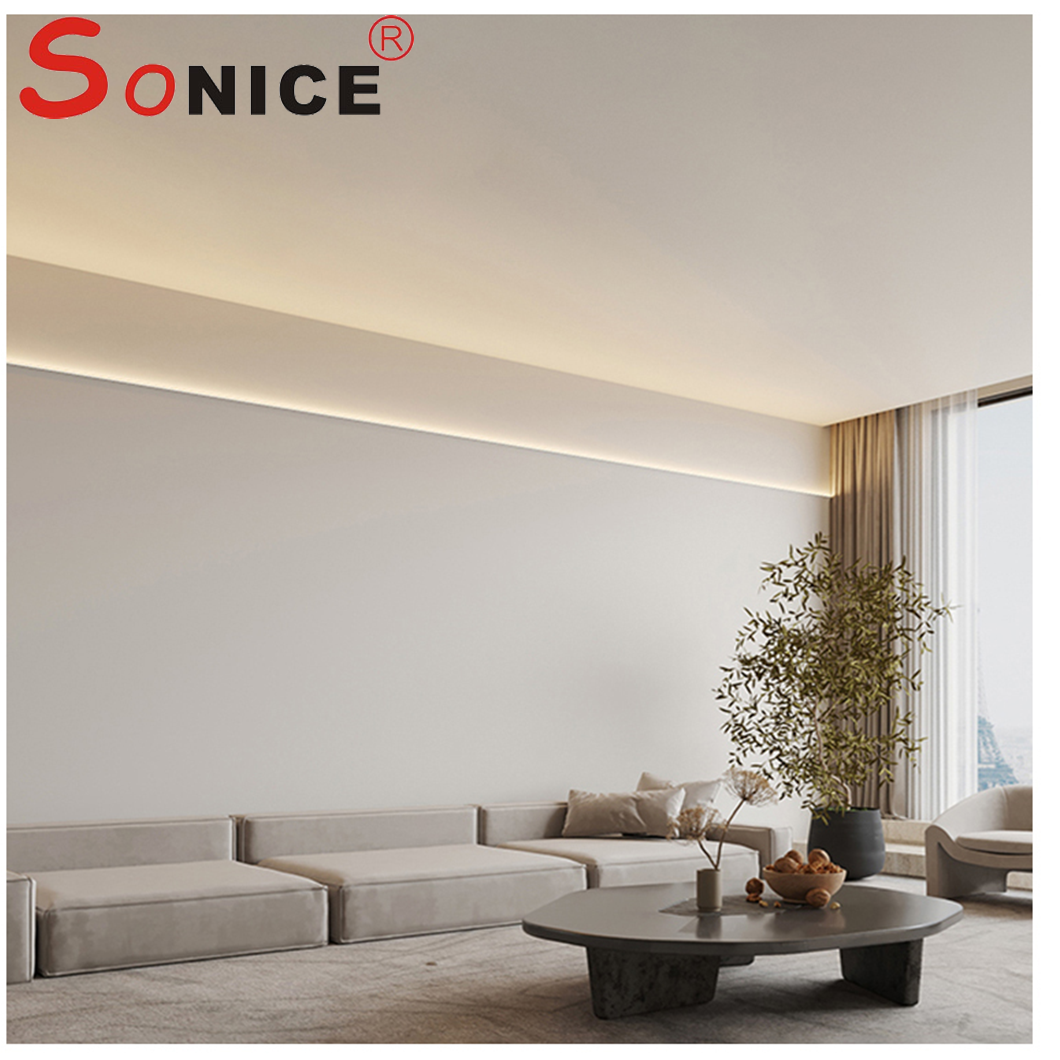 Ceiling corner reflective profile