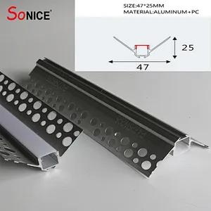 wall corner profile linear light