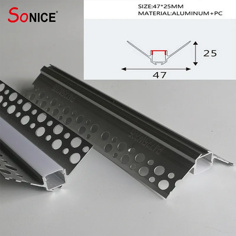 wall corner profile linear light