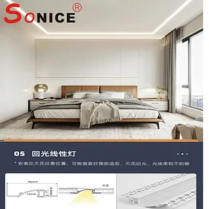 Ceiling corner reflective profile