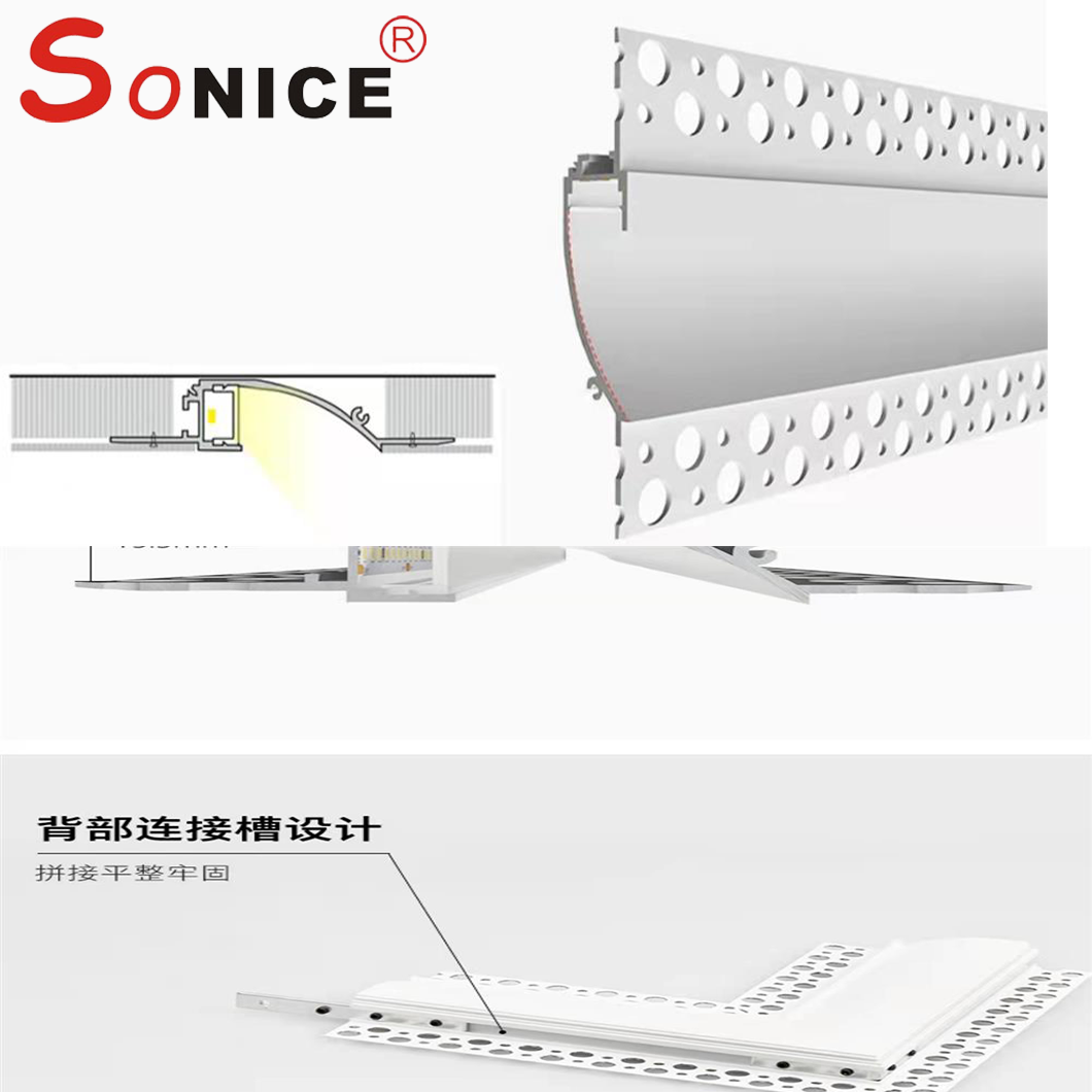 Ceiling corner reflective profile
