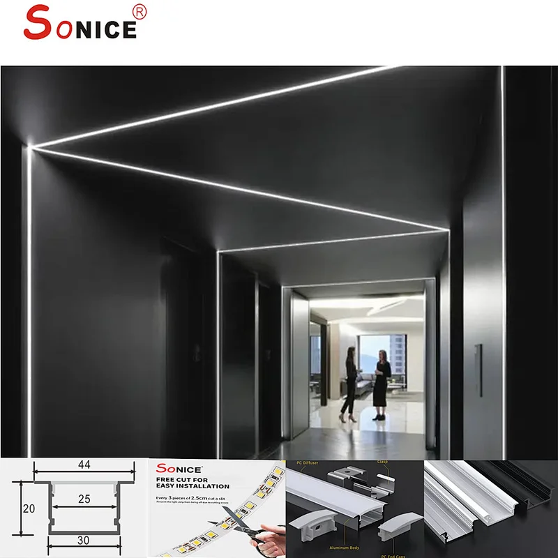 inside embeded,LED profile with LED strip