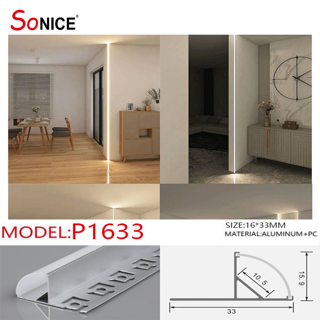 wall corner profile linear light
