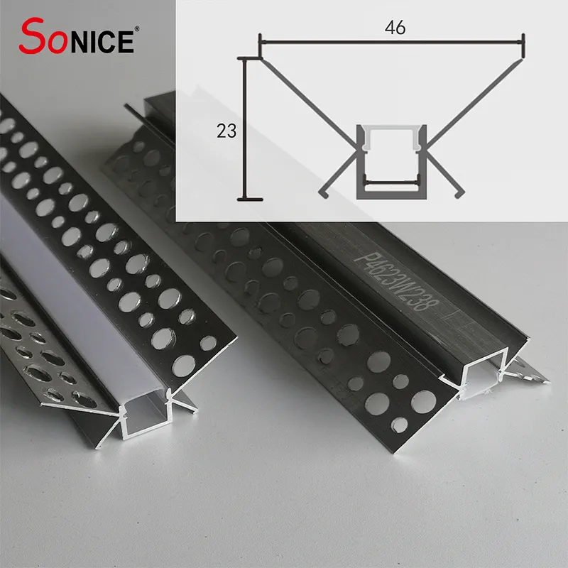 wall corner profile linear light