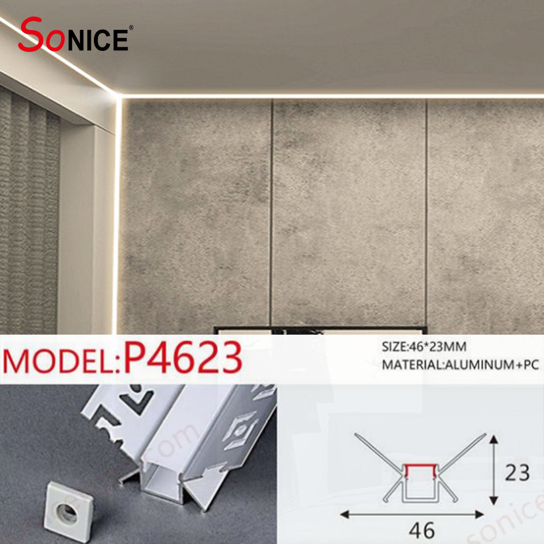 wall corner profile linear light
