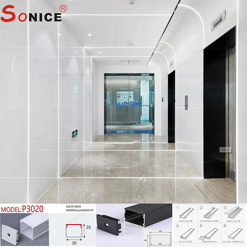 inside embeded,LED profile with LED strip