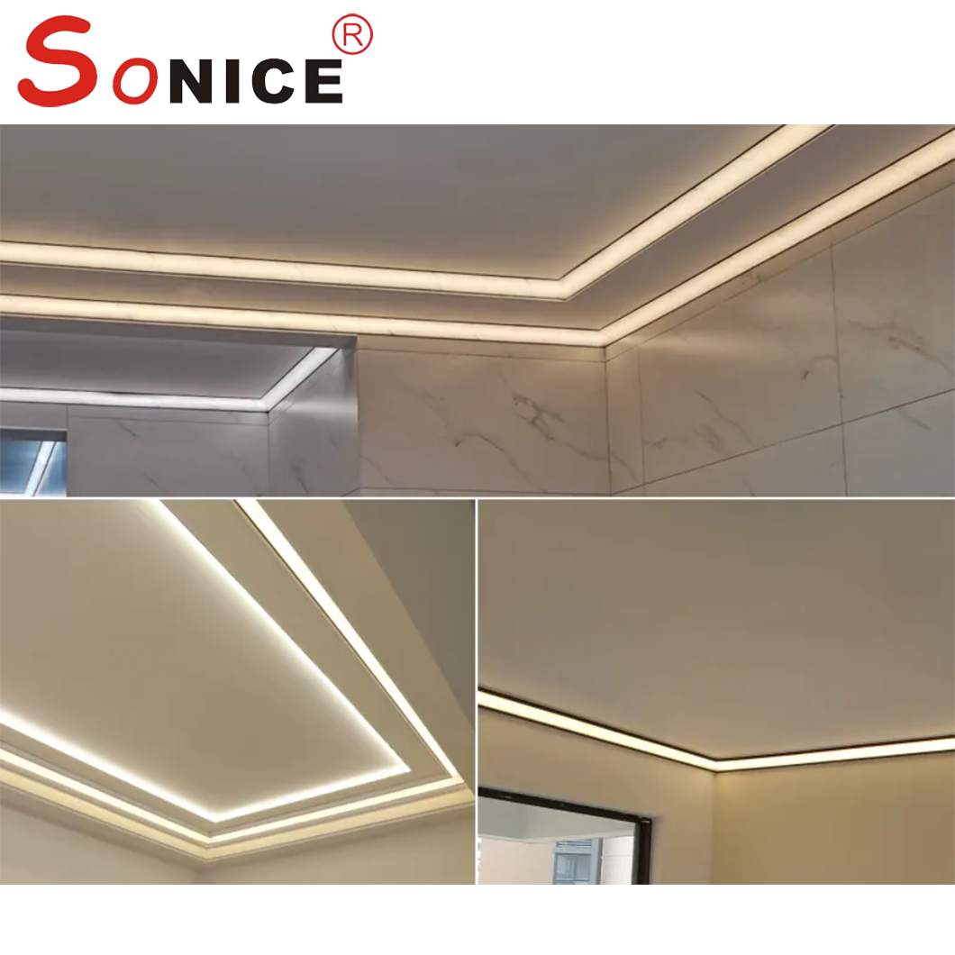 Ceiling corner reflective profile