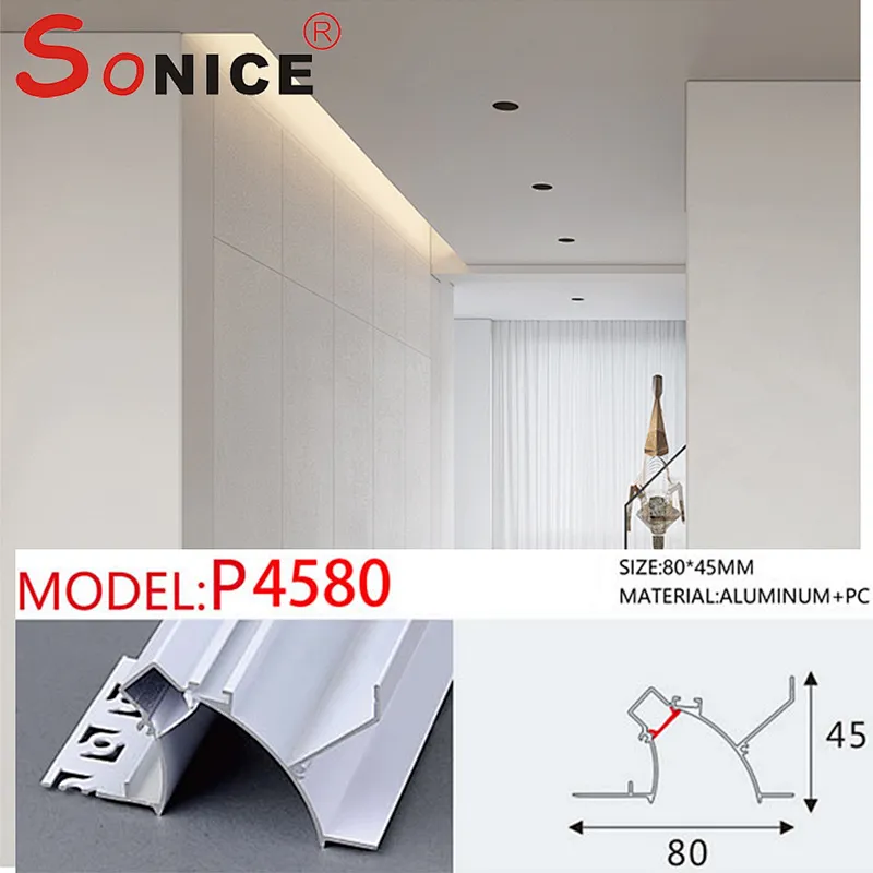 Ceiling corner reflective profile